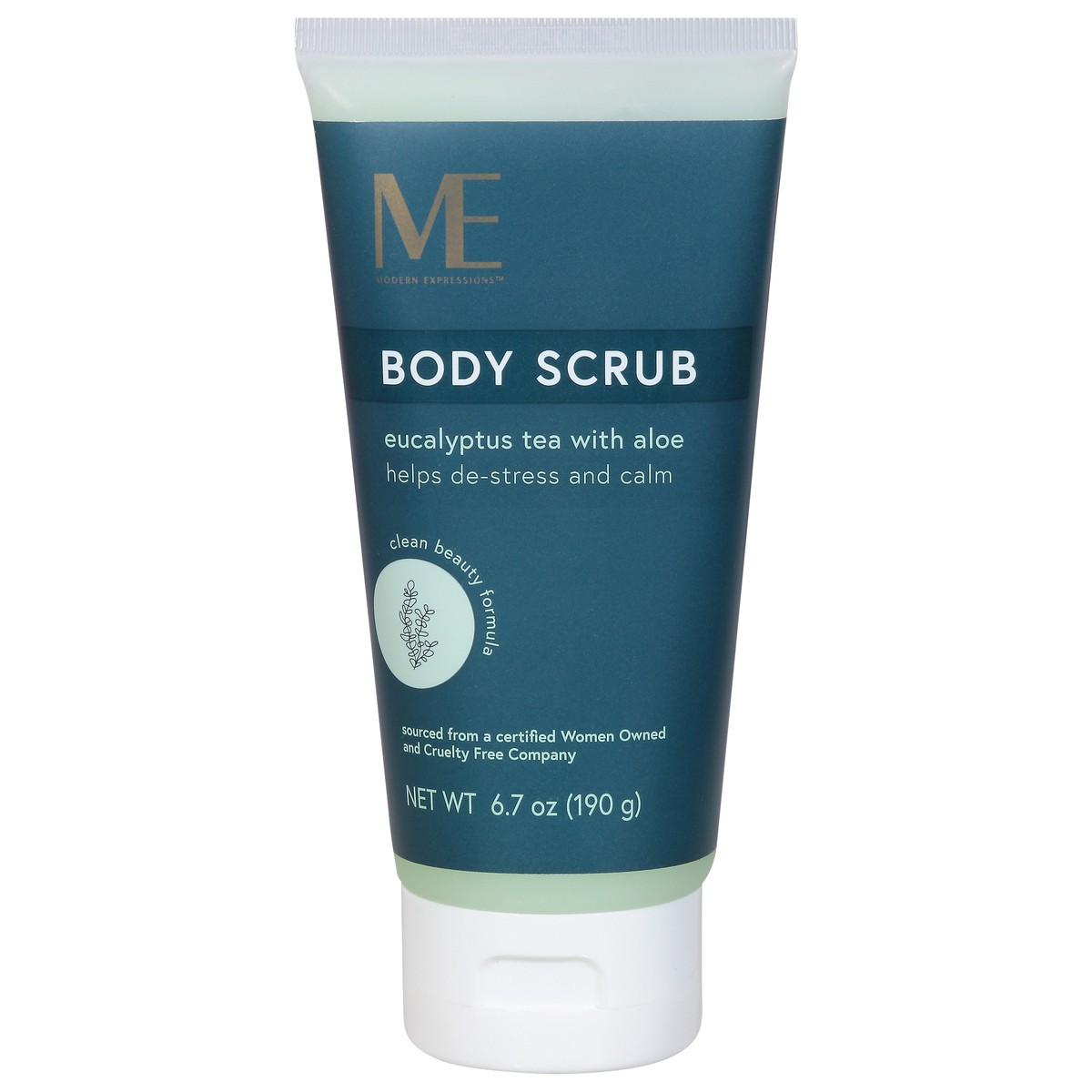 slide 1 of 9, Modern Expressions Eucalyptus Tea Body Scrub 6.7 oz, 6.7 oz