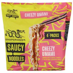 Snapdragon Cheezy Umami Saucy Noodles, 4-Pack Packets