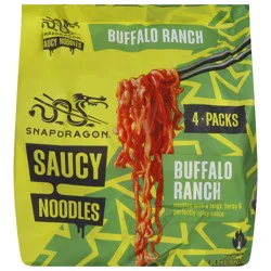 Snapdragon Buffalo Ranch Saucy Noodles, 4-Pack Packets