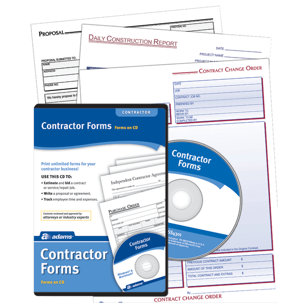 slide 1 of 1, Adams Contractor Forms, Traditional Disc, 1 ct