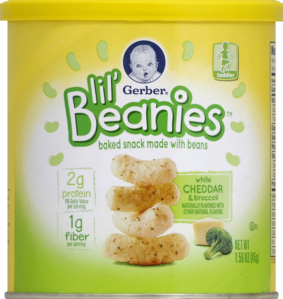 slide 2 of 2, Gerber Lil' Beanies White Cheddar & Broccoli, 1.59 oz