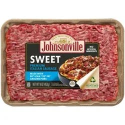 Johnsonville Sweet Italian Ground Pork Sausage - 16 oz