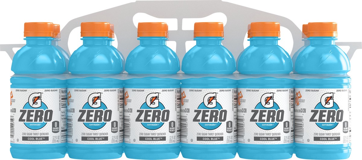 slide 3 of 3, Gatorade Zero Sugar Thirst Quencher Cool Blue - 12 ct, 12 ct