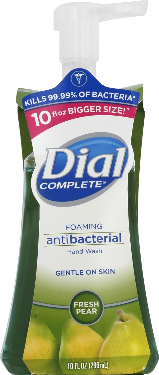 slide 7 of 9, Dial Complete Antibacterial Foaming Hand Wash, Fresh Pear, 10 oz