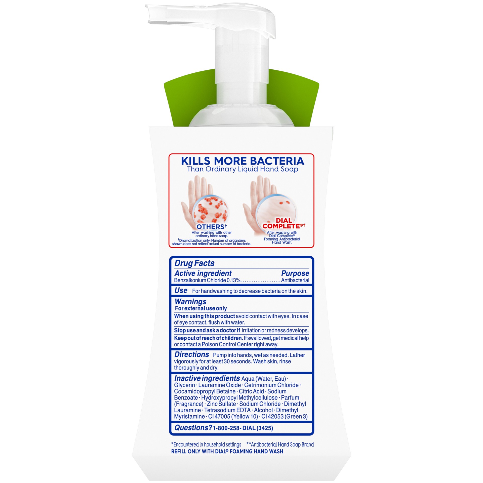 slide 1 of 9, Dial Complete Antibacterial Foaming Hand Wash, Fresh Pear, 10 oz