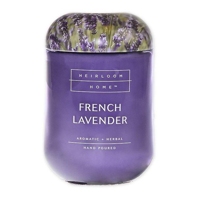 slide 1 of 1, Heirloom Home French Lavender Jar Candle with Metal Lid, 24 oz