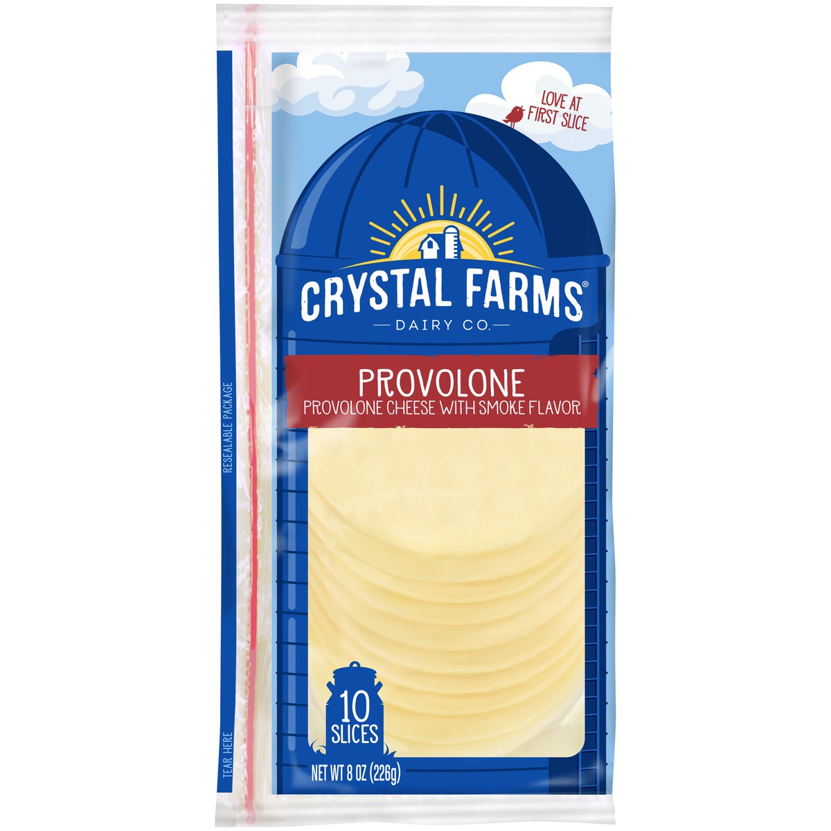 slide 2 of 4, Crystal Farms Provolone Slices, 8 oz