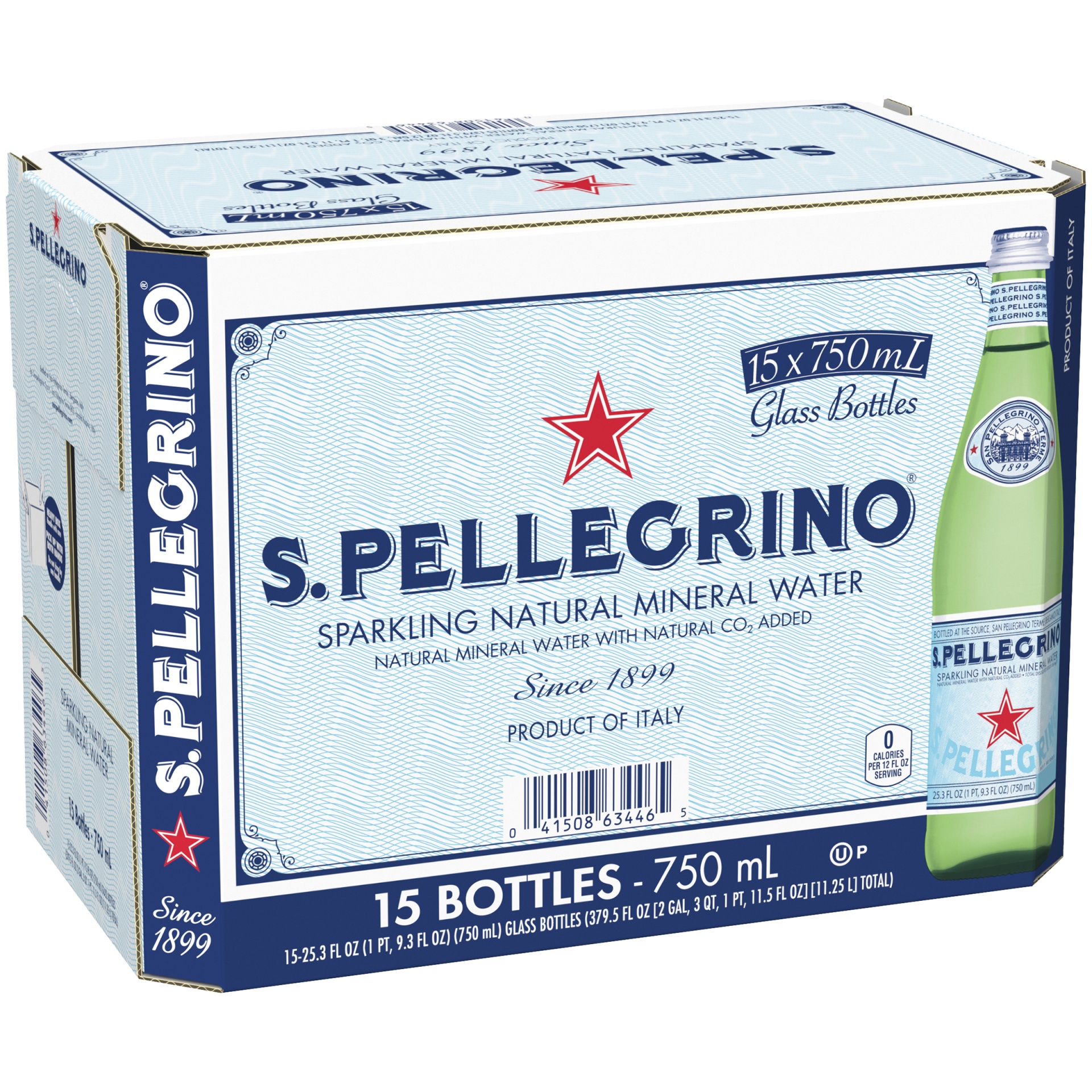 slide 2 of 10, S.Pellegrino Sparkling Natural Mineral Water Glass, 25.3 oz