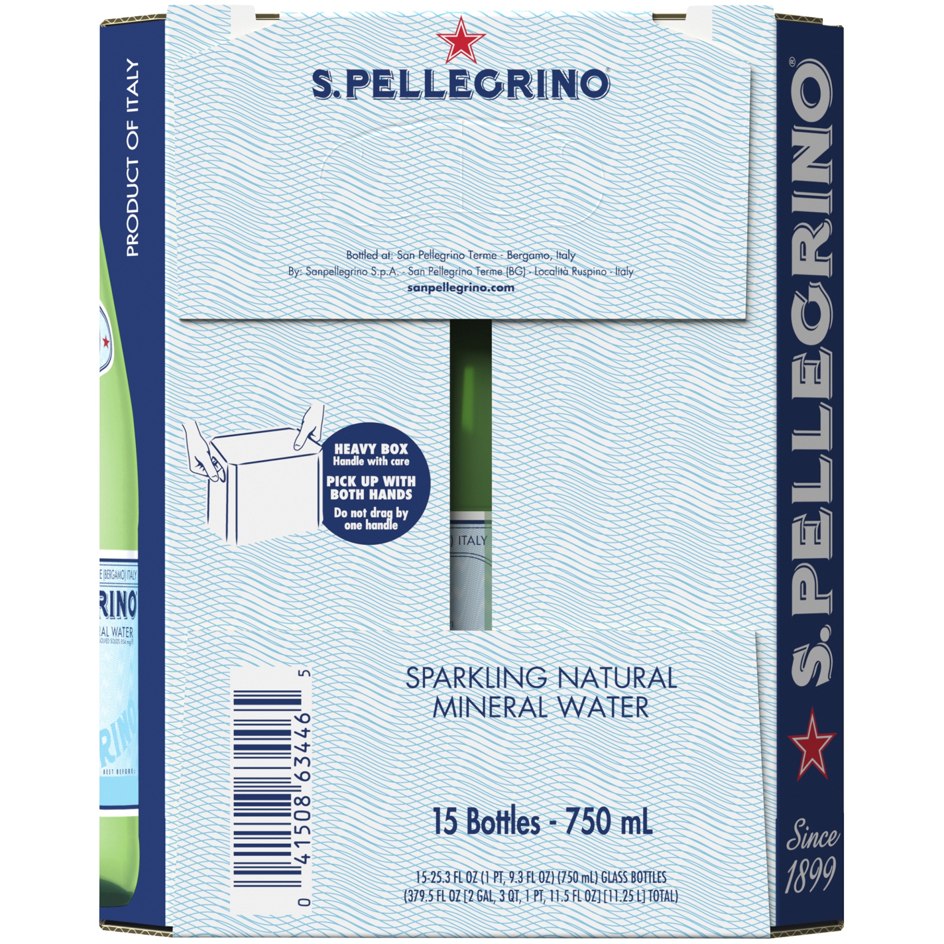 slide 5 of 10, S.Pellegrino Sparkling Natural Mineral Water Glass, 25.3 oz