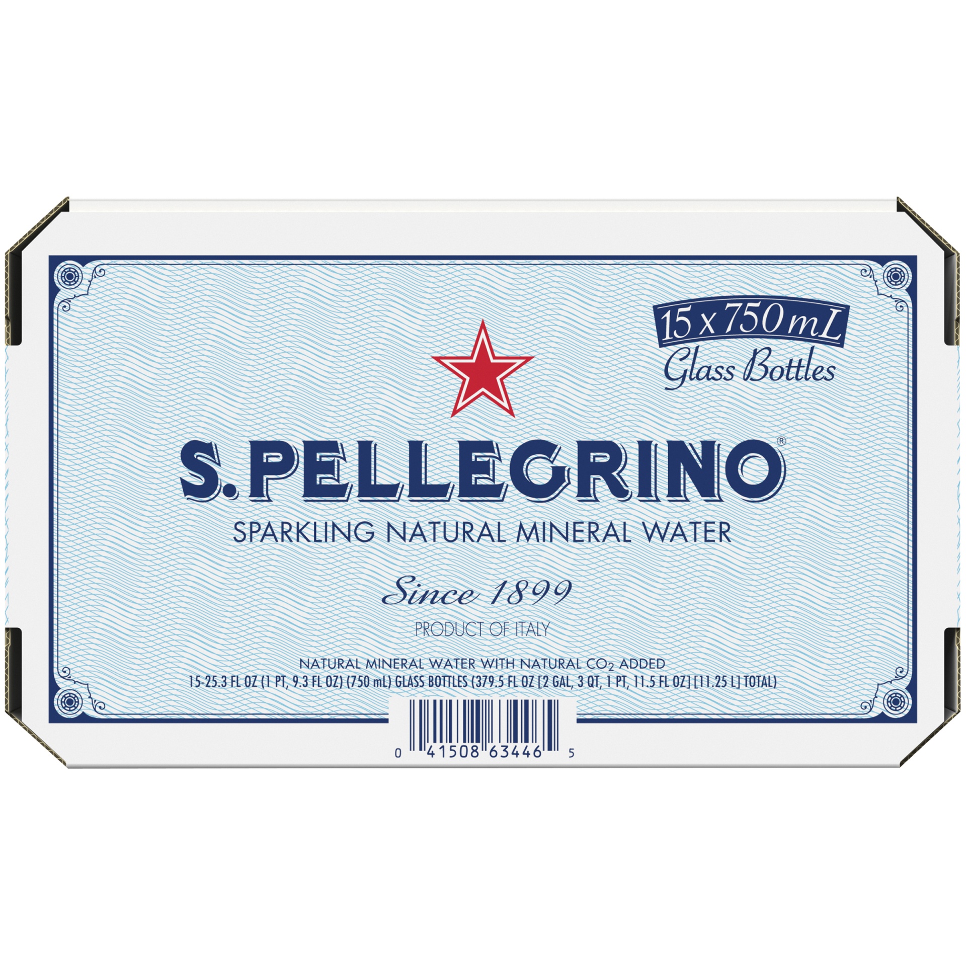 slide 6 of 10, S.Pellegrino Sparkling Natural Mineral Water Glass, 25.3 oz