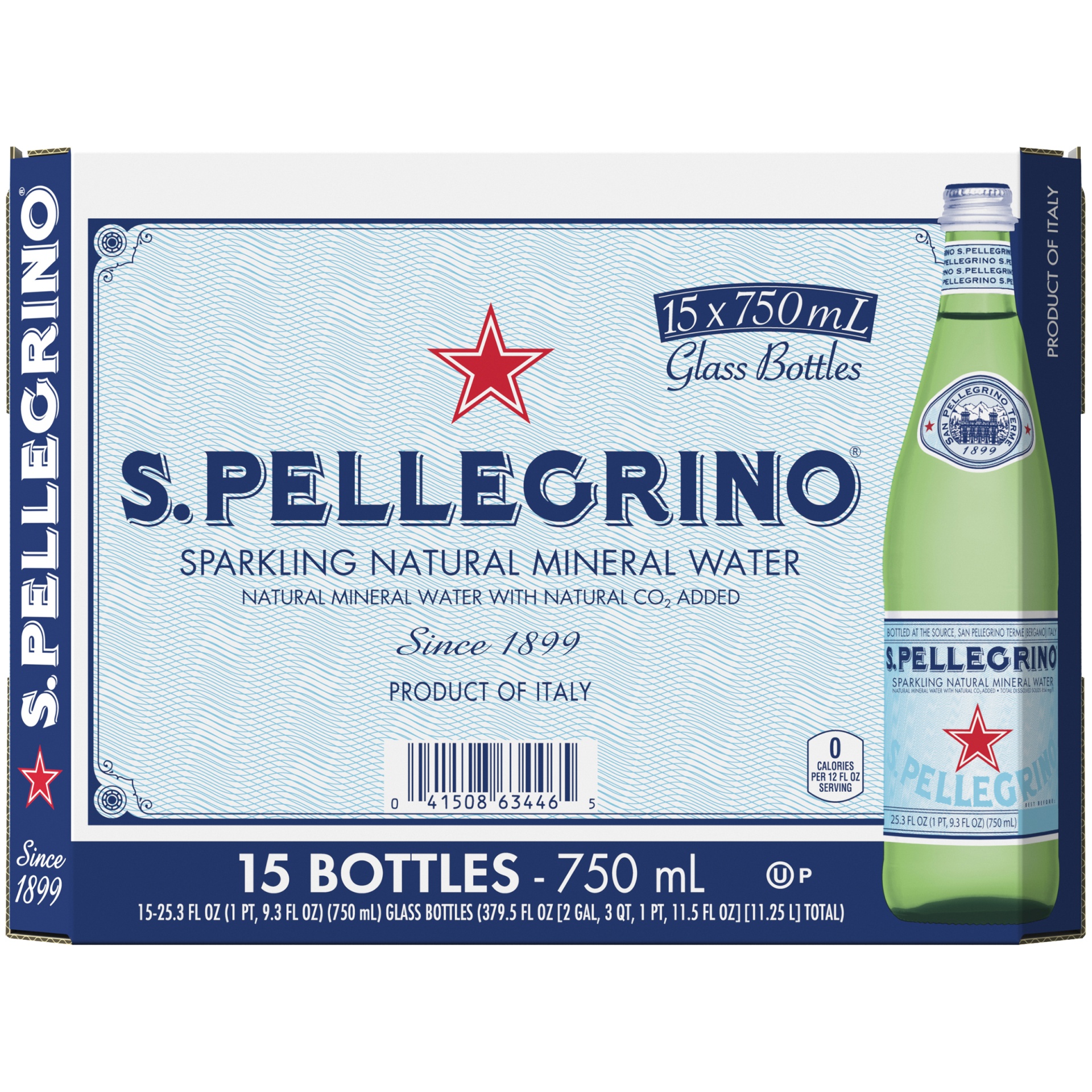 slide 1 of 10, S.Pellegrino Sparkling Natural Mineral Water Glass, 25.3 oz