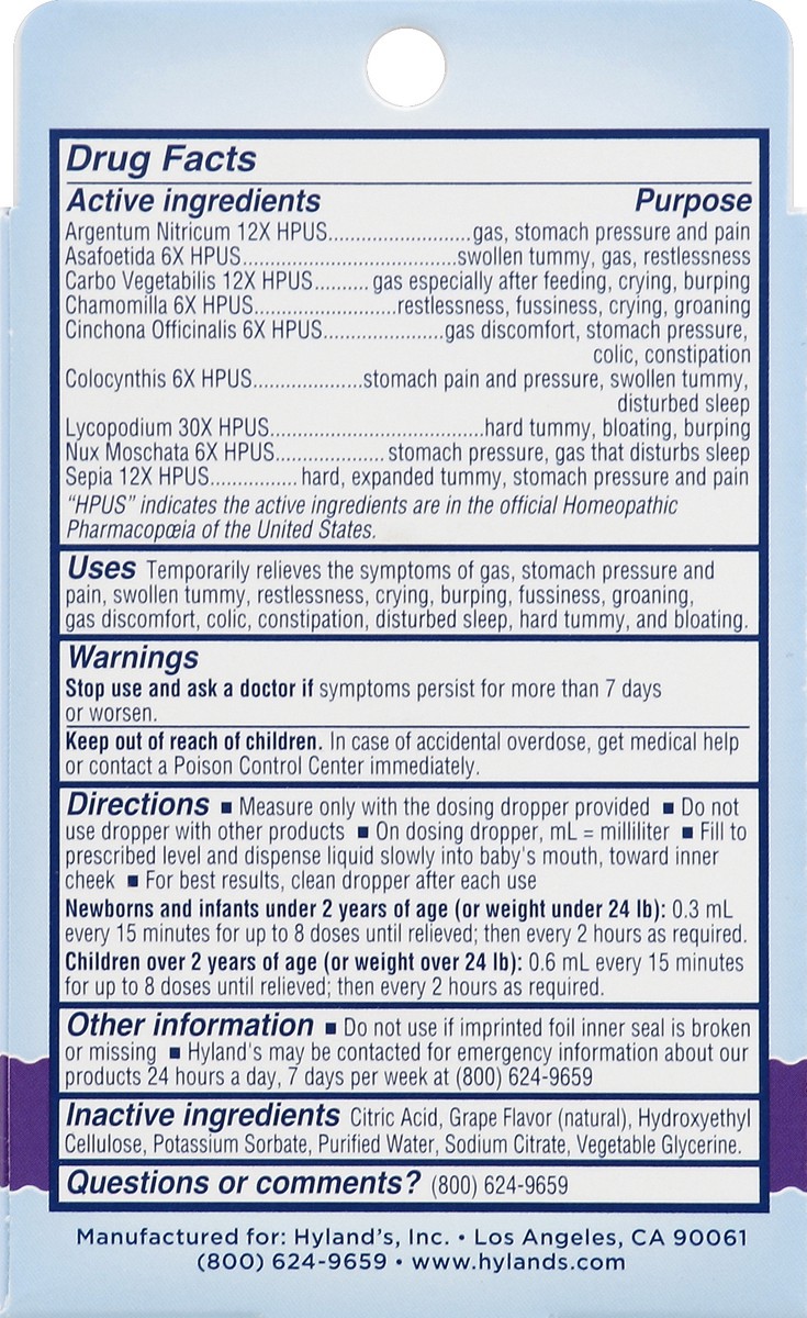 slide 4 of 6, Hyland's Baby Gas Drops, 1 oz