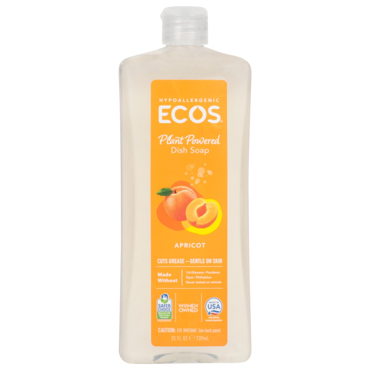 slide 12 of 13, Ecos Plant Powered Apricot Dish Soap 25 fl oz, 25 fl oz