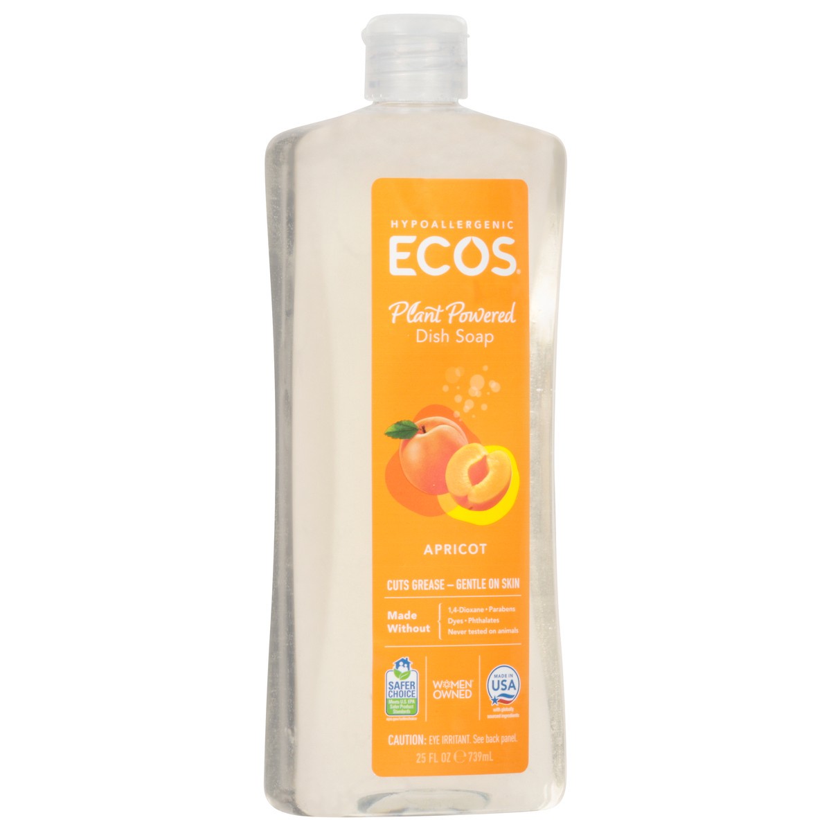 slide 5 of 13, Ecos Plant Powered Apricot Dish Soap 25 fl oz, 25 fl oz