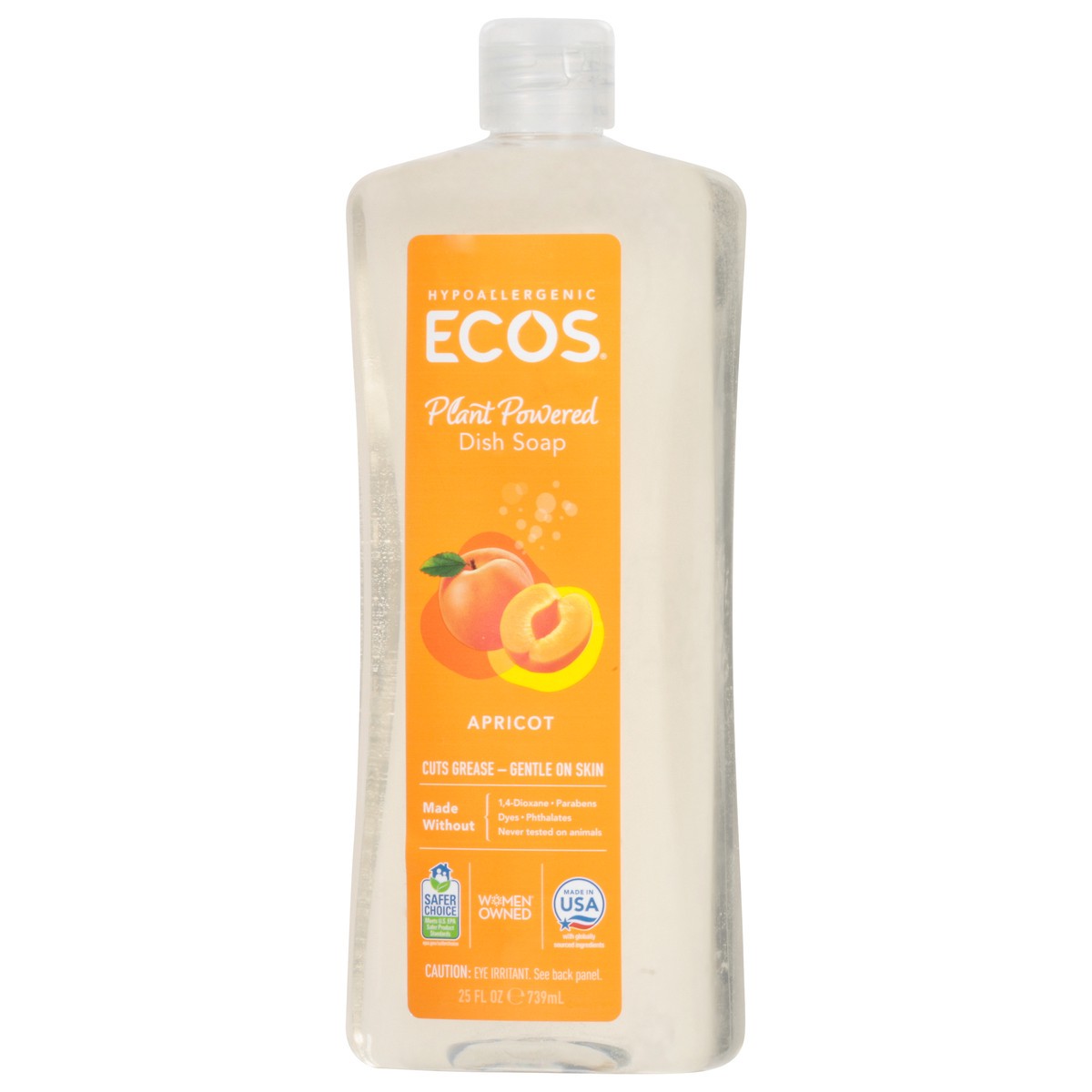 slide 6 of 13, Ecos Plant Powered Apricot Dish Soap 25 fl oz, 25 fl oz