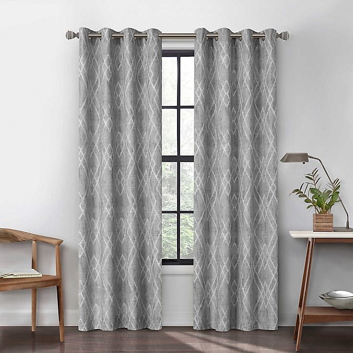 slide 1 of 8, Urban Thread Atwood Grommet Light Filtering Window Curtain Panel - Light Grey, 108 in