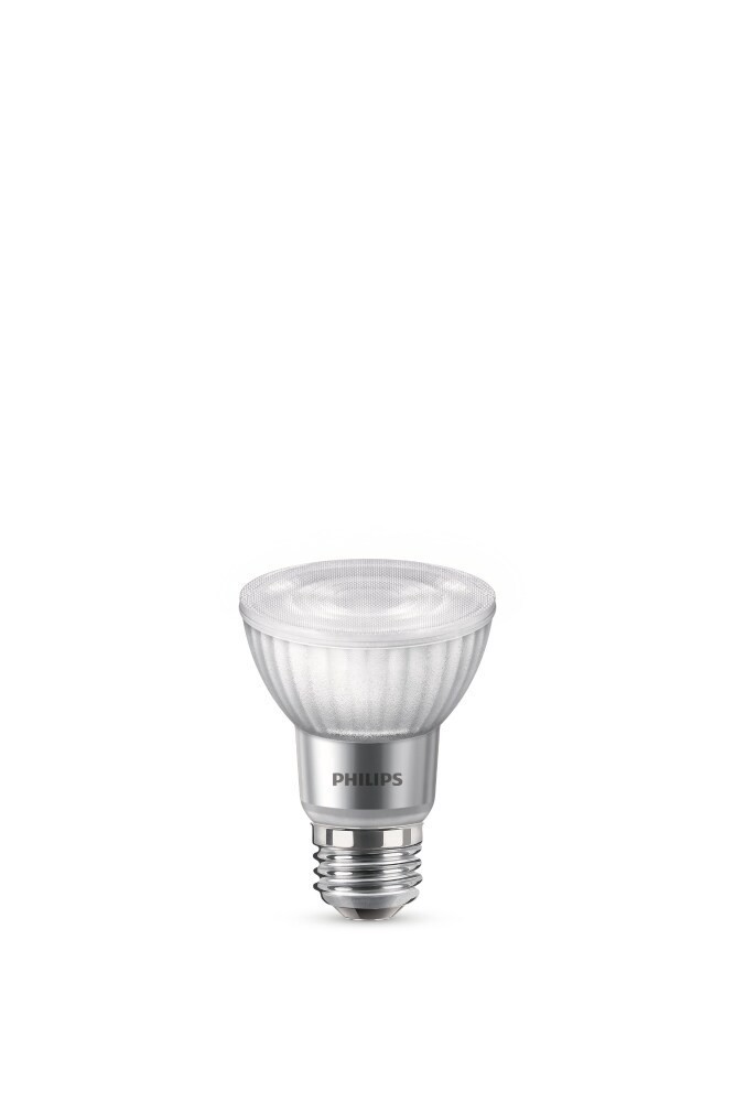 slide 4 of 6, Philips 6.3-Watt (50-Watt) Par20 Medium Base Dimmable Led Light Bulbs, 2 ct