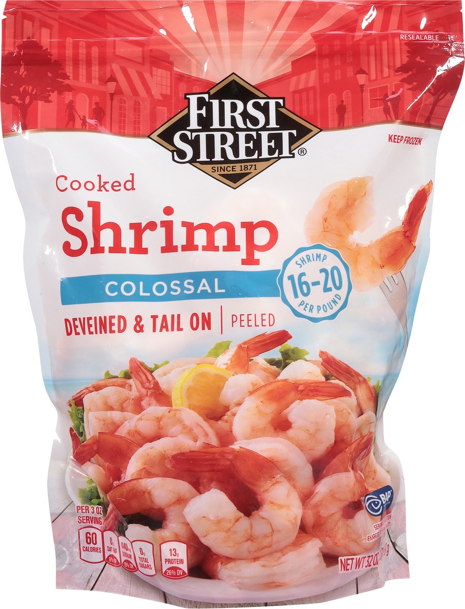 slide 3 of 13, First Street 16/20 Cooked Tail On Shrimp, 2 lb