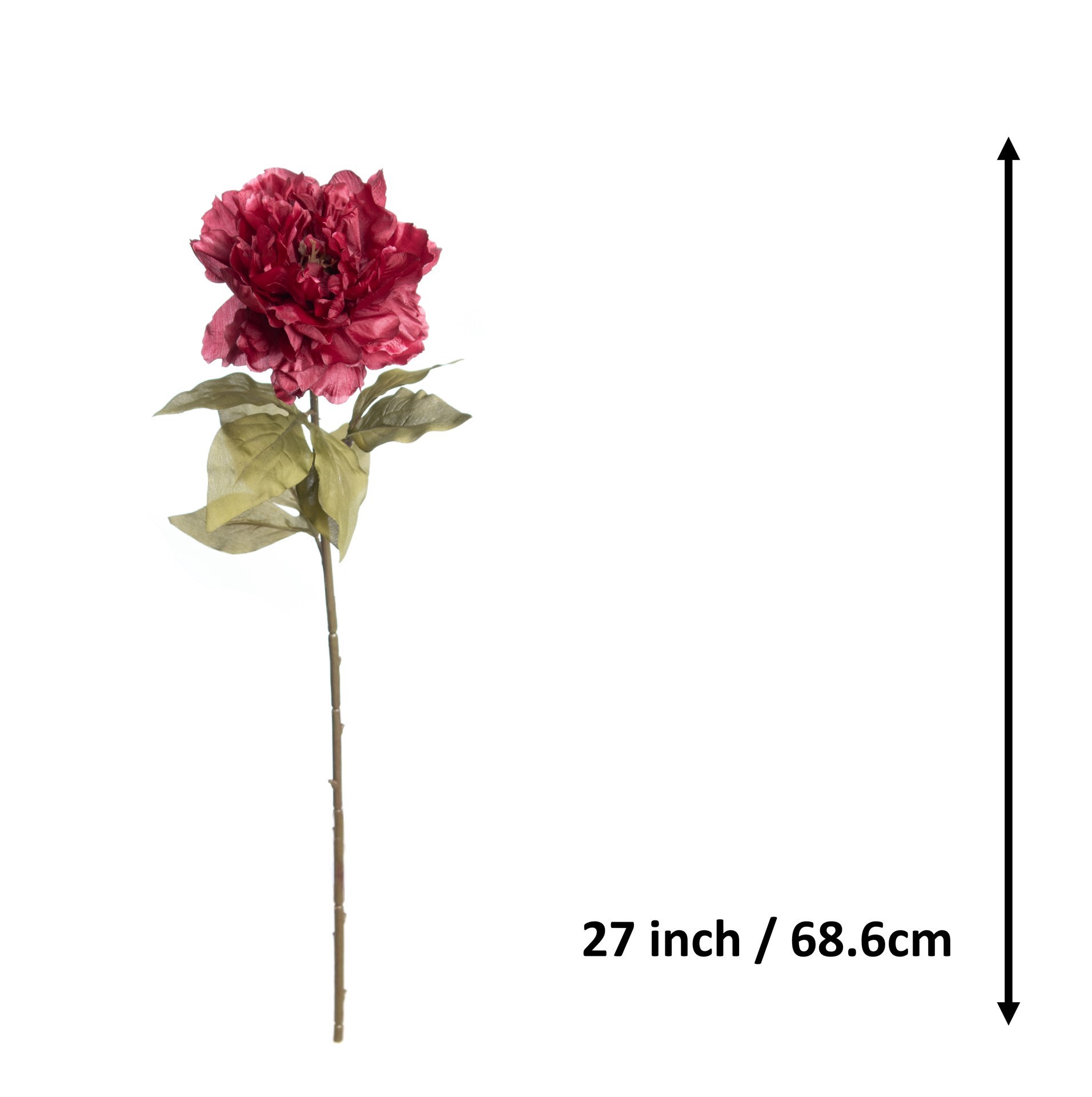 slide 3 of 3, 27" Mauve Peony Stem By Ashland, 5 in x 3 in x 27 in