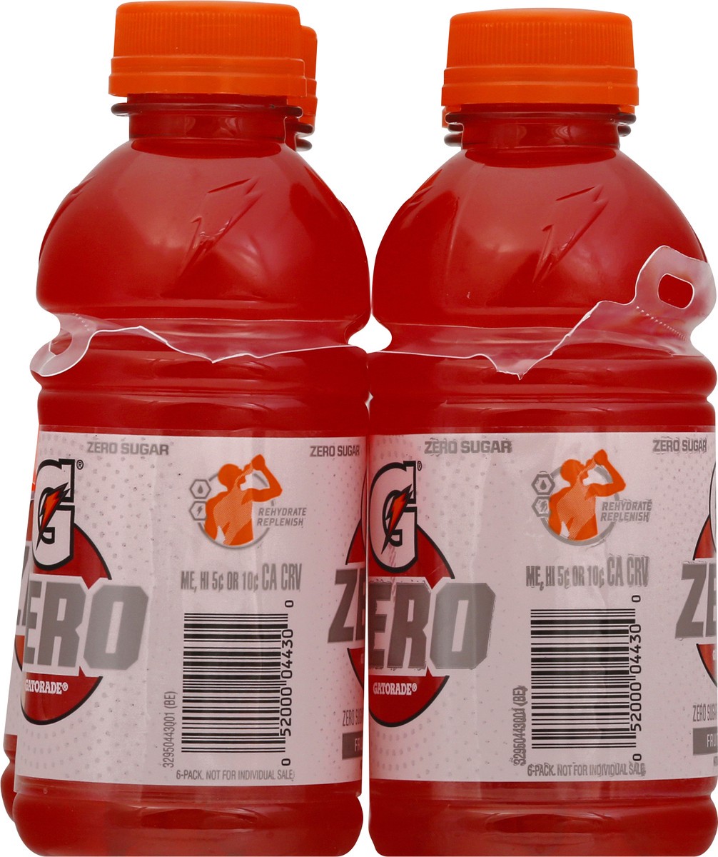 slide 2 of 13, Gatorade G Zero Sugar Thirst Quencher Fruit Punch Naturally Flavored - 6 ct, 6 ct; 12 fl oz