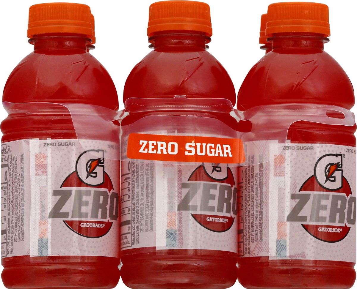 slide 11 of 13, Gatorade G Zero Sugar Thirst Quencher Fruit Punch Naturally Flavored - 6 ct, 6 ct; 12 fl oz
