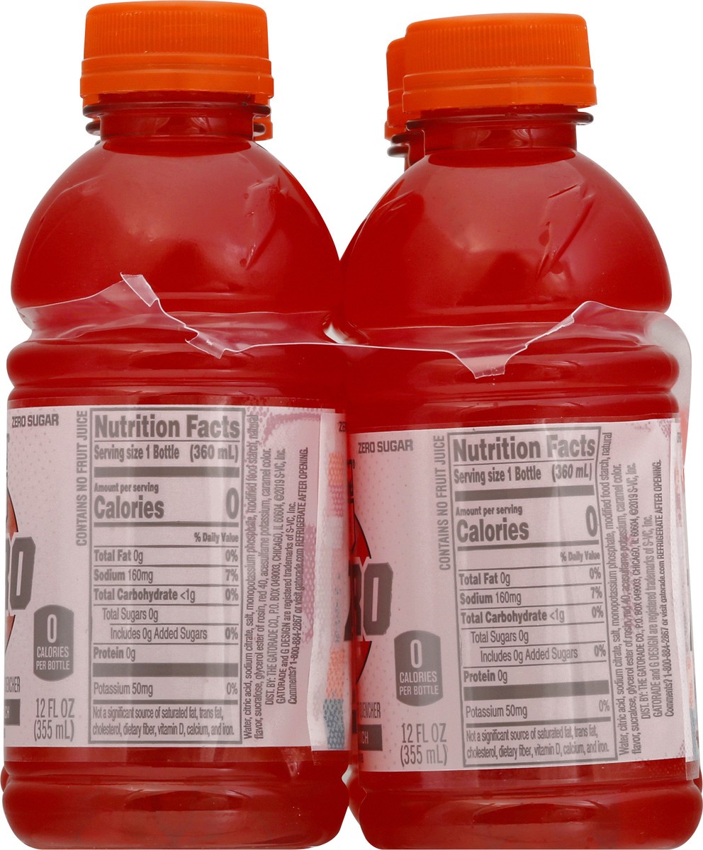 slide 12 of 13, Gatorade G Zero Sugar Thirst Quencher Fruit Punch Naturally Flavored - 6 ct, 6 ct; 12 fl oz