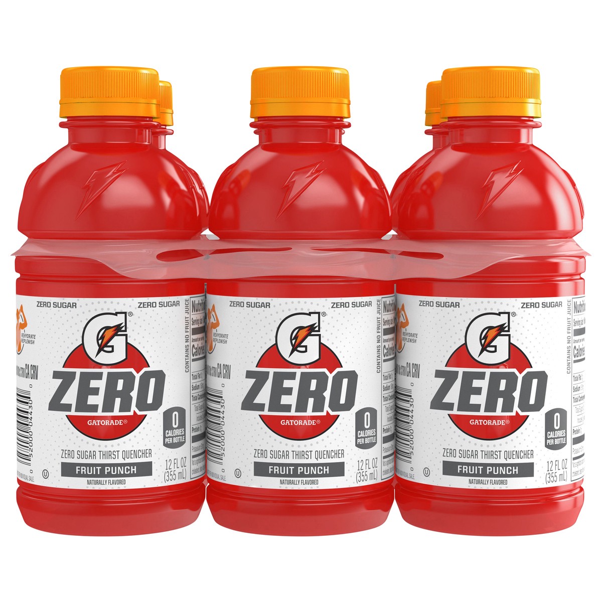 slide 1 of 13, Gatorade G Zero Sugar Thirst Quencher Fruit Punch Naturally Flavored - 6 ct, 6 ct; 12 fl oz