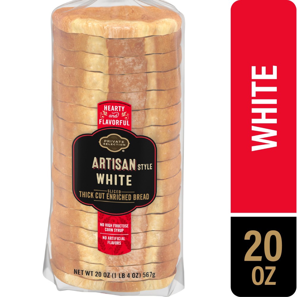 slide 1 of 5, Private Selection Artisan Style White Bread, 20 oz