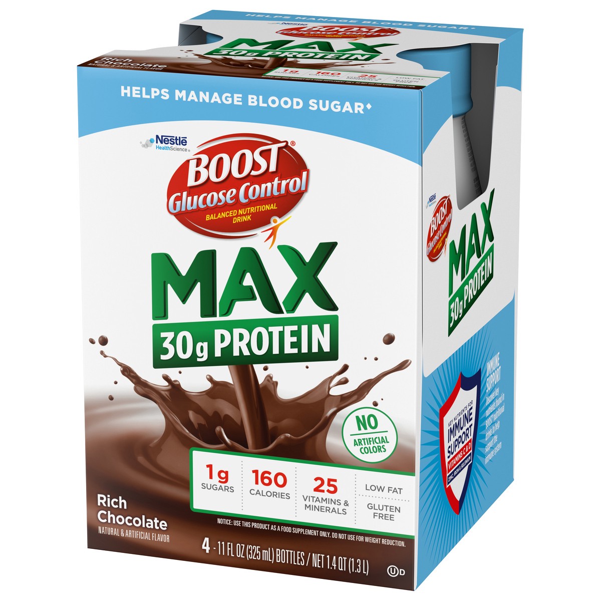 slide 2 of 9, Boost Glucose Control Max Nutritional Chocolate Drink, 44 fl oz