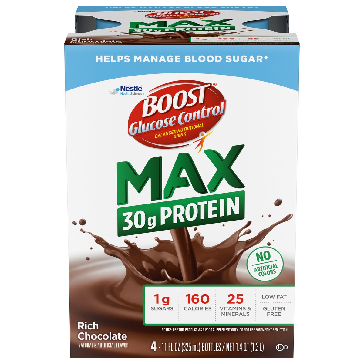 slide 1 of 9, Boost Glucose Control Max Nutritional Chocolate Drink, 44 fl oz