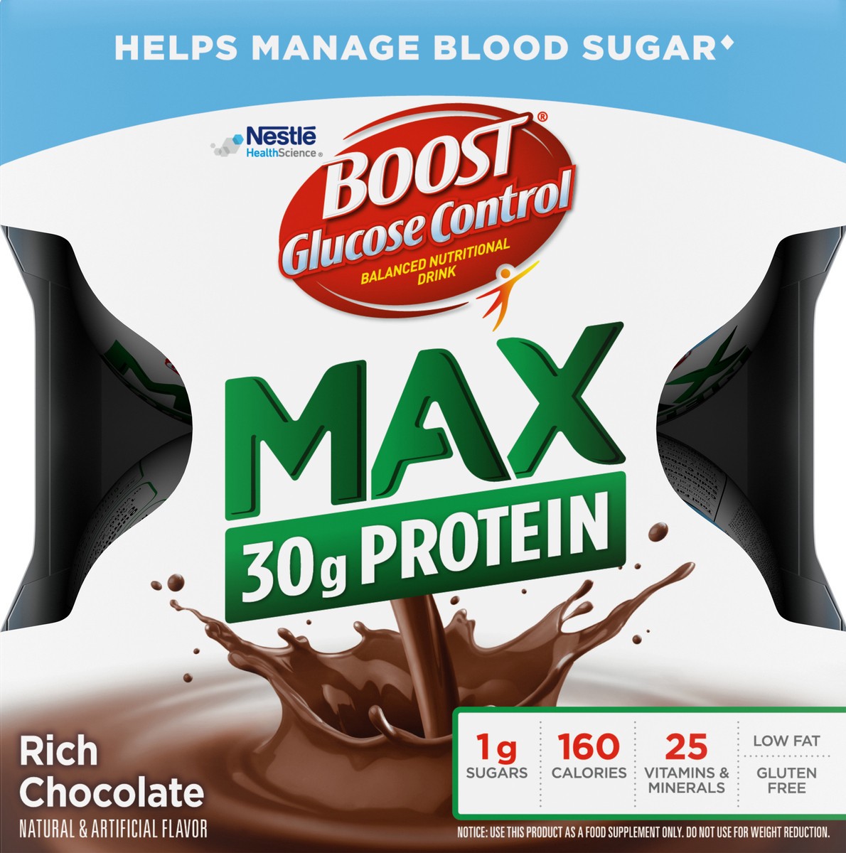 slide 8 of 9, Boost Glucose Control Max Nutritional Chocolate Drink, 44 fl oz