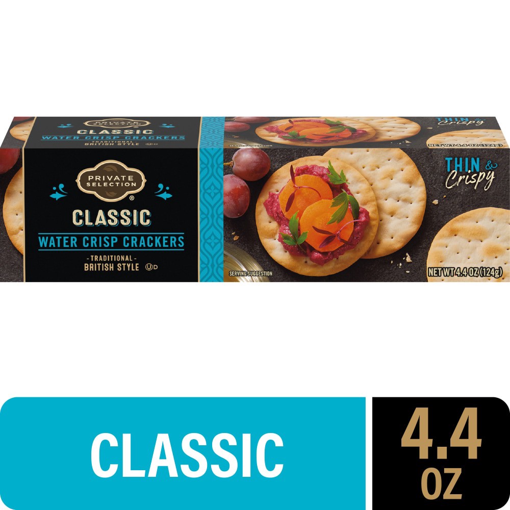 slide 1 of 5, Private Selection Classic Water Crisp Crackers, 4.4 oz