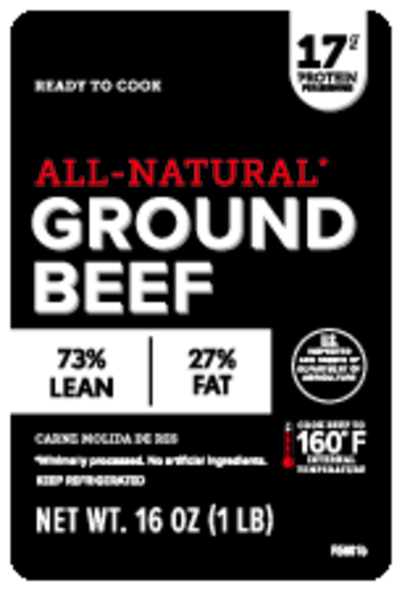 slide 3 of 9, Tyson Ground Beef, 73% Lean/27% Fat, 16 oz
