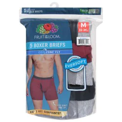 Fruit of the Loom 32-34 Inches Assorted Boxer Briefs Medium 5 ea