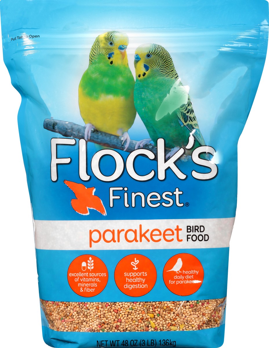 slide 14 of 14, Flock's Finest Parakeet Bird Food 48 oz, 48 oz