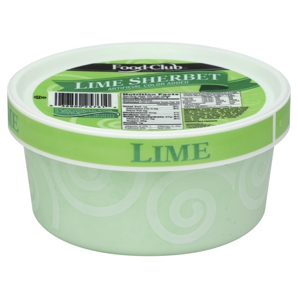 slide 1 of 1, Food Club Lime Sherbet, 32 fl oz