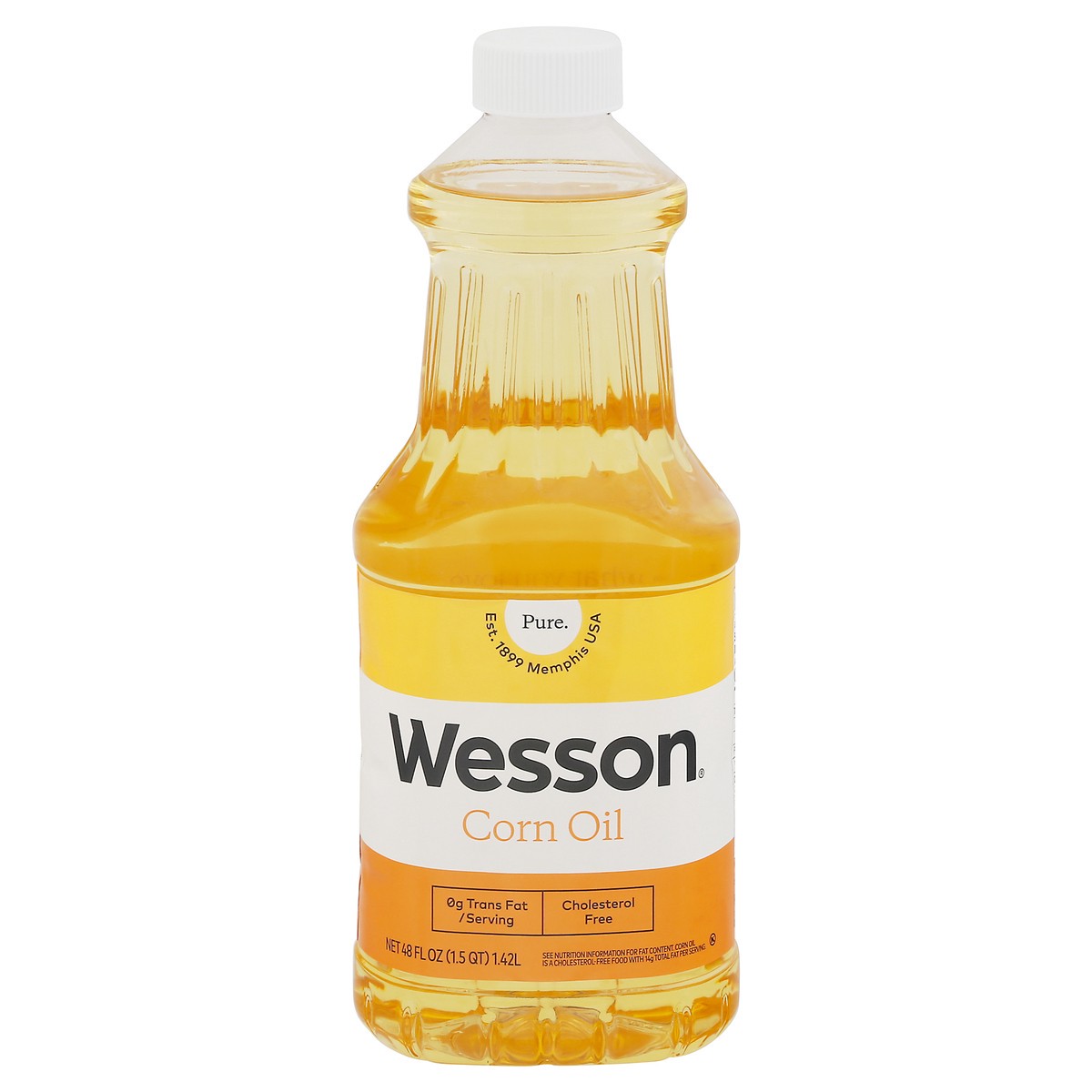 slide 1 of 9, Wesson Corn Oil, 48 fl oz