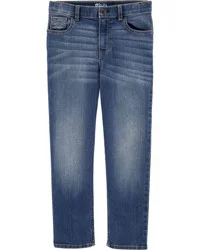 Oshkosh Kid Medium Blue Wash Straight-Leg Jeans, Indigo, Size 6