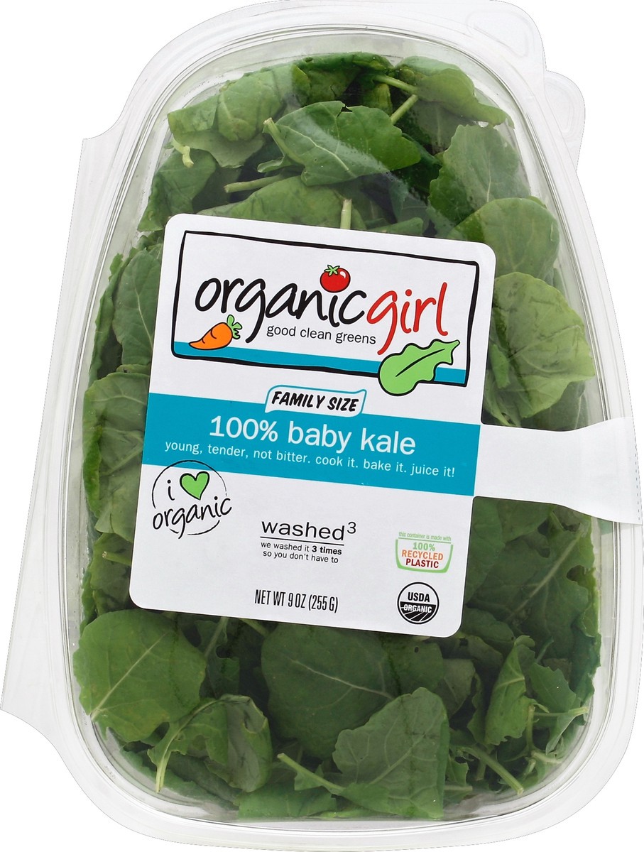 slide 3 of 4, Organic Girl 100% Baby Kale Family Size 9 oz, 9 oz