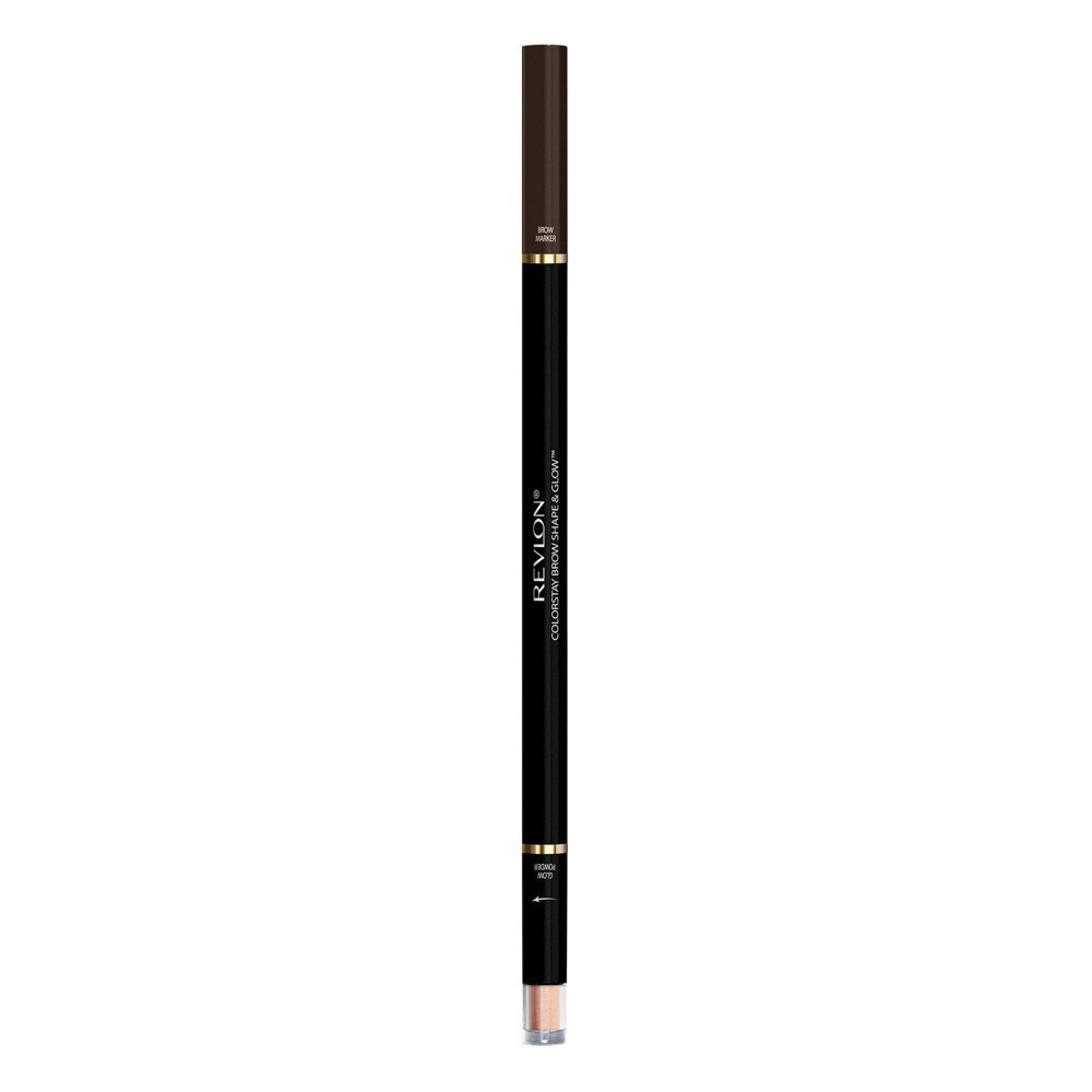 slide 2 of 7, Revlon ColorStay Brow Shape and Glow, Soft Black, 1 ct