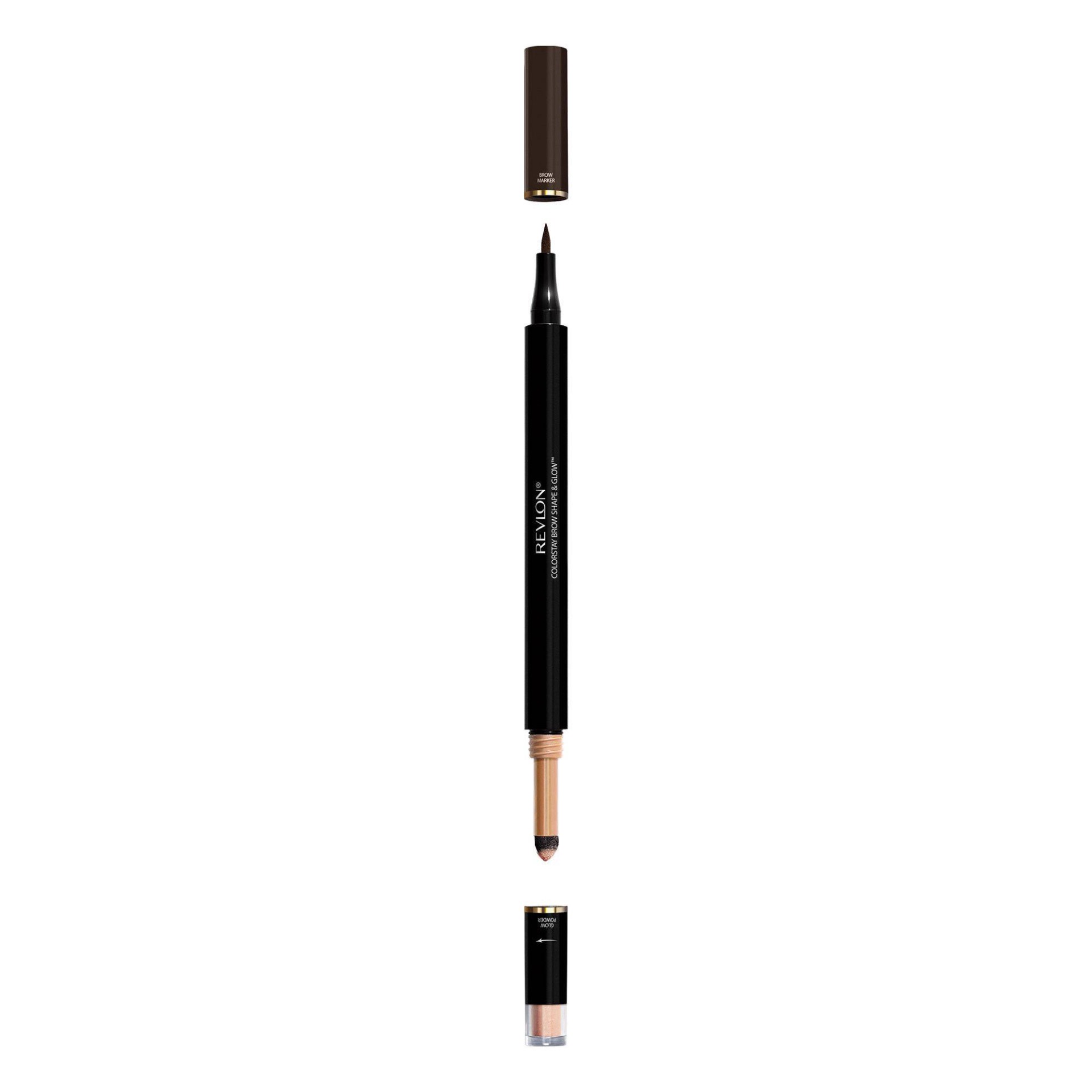 slide 1 of 7, Revlon ColorStay Brow Shape and Glow, Soft Black, 1 ct