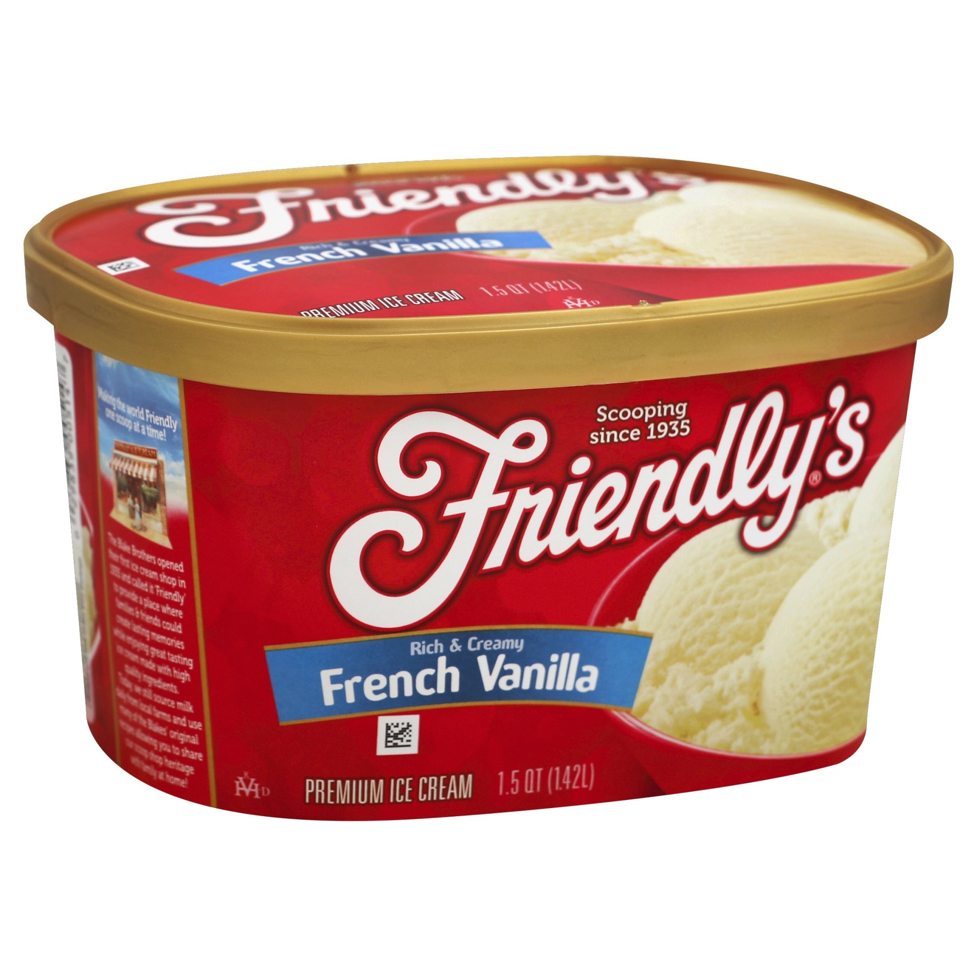 slide 1 of 1, Friendly's Premium Ice Cream Rich & Creamy French Vanilla, 48 fl oz