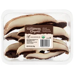 True Goodness Organic Sliced Portabella Mushrooms, 6 Oz