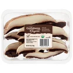 True Goodness Organic Sliced Portabella Mushrooms, 6 Oz