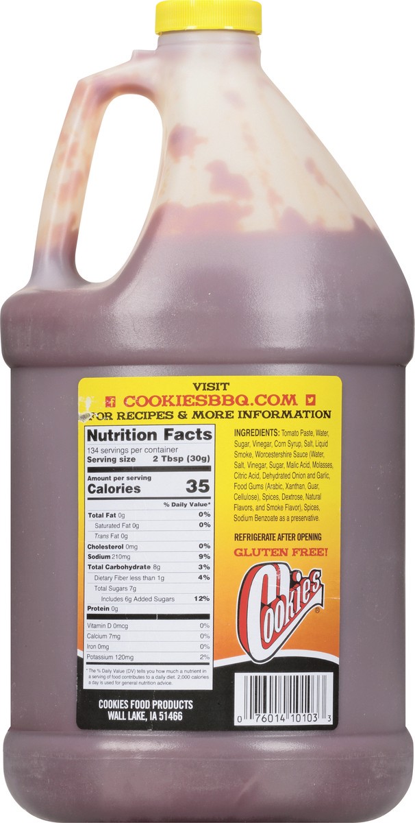 slide 4 of 12, Cookies Sweet & Smoky Original Bar B Q Sauce 144 fl oz, 144 oz