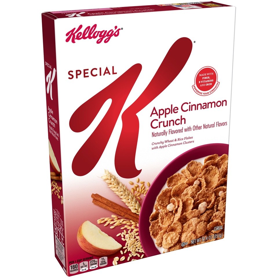 slide 3 of 3, Kellogg's Special K Apple Cinnamon Crunch Oats Cereal, 12.4 oz
