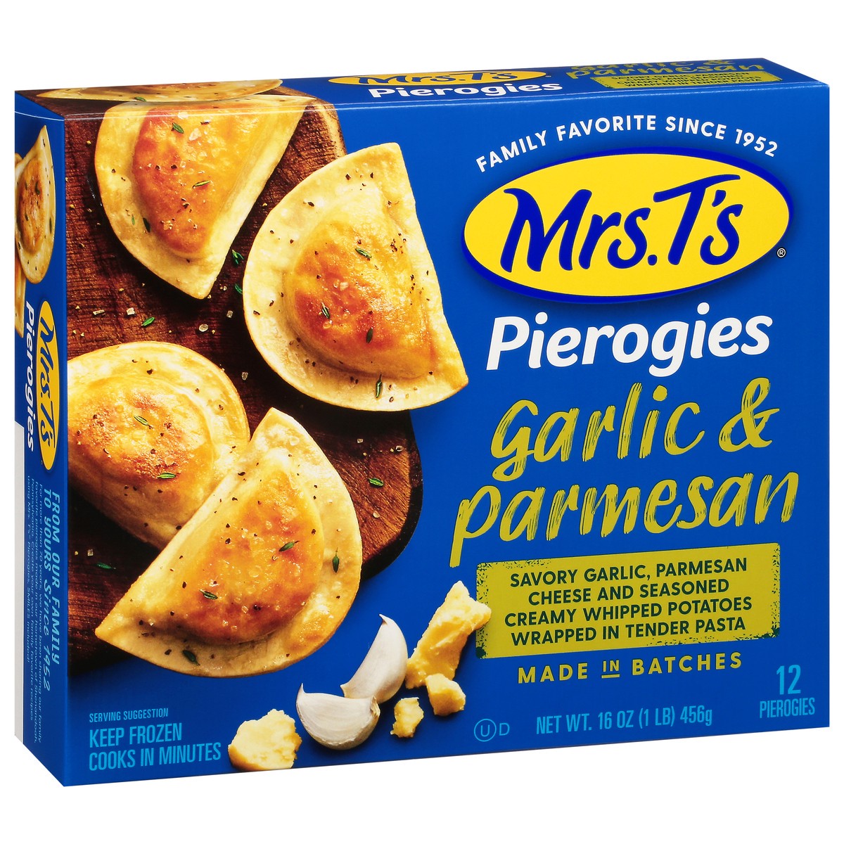 slide 2 of 14, Mrs. T's Garlic & Parmesan Pierogies 12 ea, 12 ct