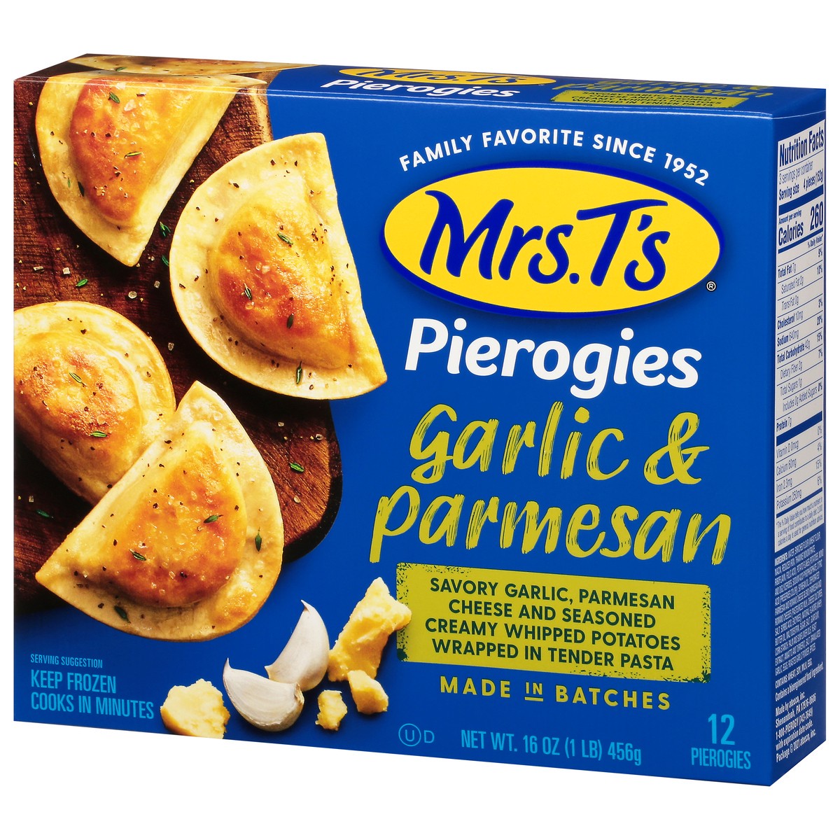 slide 3 of 14, Mrs. T's Garlic & Parmesan Pierogies 12 ea, 12 ct