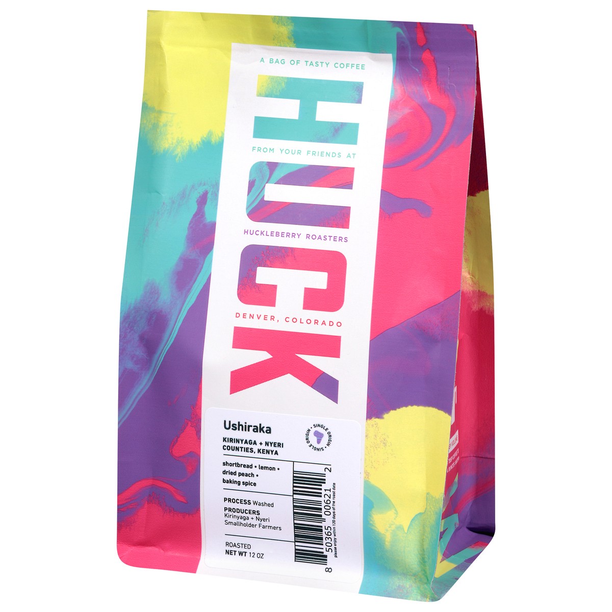 slide 4 of 4, Huckleberry Roasters Washed African Single Origin, Whole Bean - 12 OZ, 12 oz