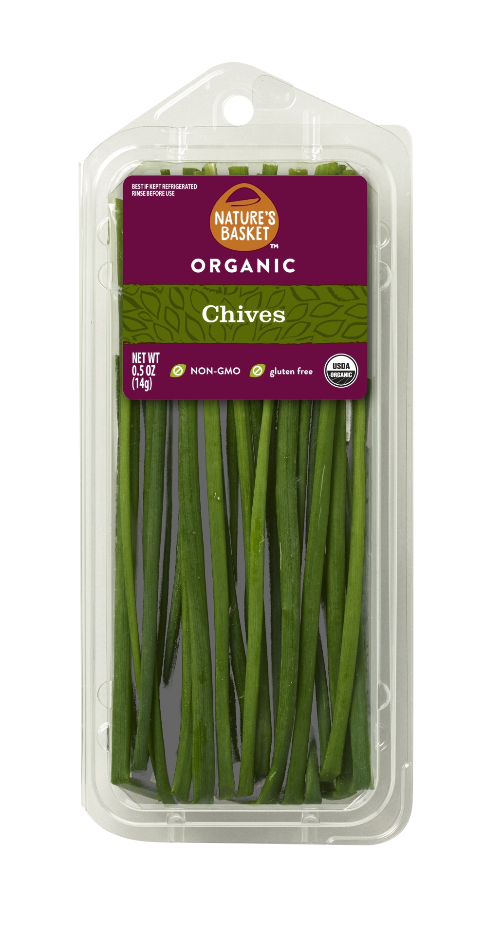 slide 1 of 1, Nature's Basket Organic Chives, 0.66 oz